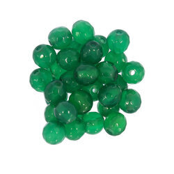 Agat Green Grade A Kamień Jubilerski Fasetowany kula 6mm