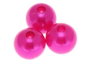 Koraliki Perła Perełki Akrylowe Różowy Ciemny 10mm ~50g ~100szt