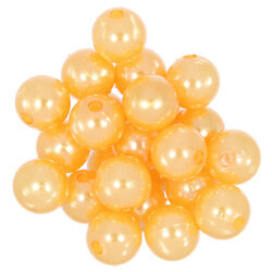 Koraliki perełki perły akrylowe pomarańczowy 12mm