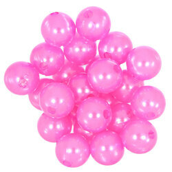 Koraliki perełki perły akrylowe różowy 12mm