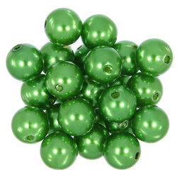Koraliki perełki perły akrylowe zielony 10mm