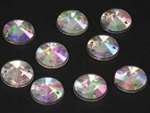 Kryształki Akrylowe Szlifowane Lodowe Rivoli Crystal Silver Ab 14mm 30szt