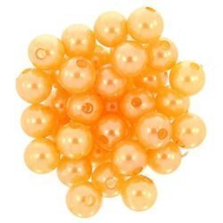 Perły Akrylowe pomarańczowy 10mm