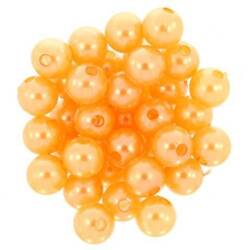 Perły Perełki Koraliki Akrylowe Pomarańczowy 6mm