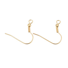 Bigle otwarte z kulką Stal Chirurgiczna kolor złoty 18K 20mm