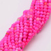 Agat Ognisty Hot Pink Kamień Jubilerski Fasetowany kula 4mm