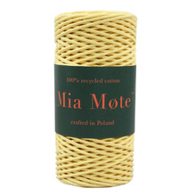 Mia Mote™ Petit Line Sznurek pleciony bawełniany 2mm Yellow Calcite