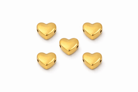 Kamień Jubilerski Hematyt Non-Magnetic Old Gold Serduszko 6x5.5x3mm