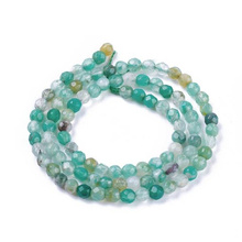 Agat Pale Green Kamień Jubilerski Fasetowany kula 4mm
