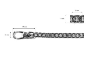 Łańcuszek do torebki z karabińczykiem 120cm