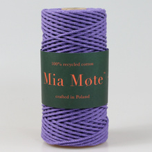 Mia Mote™ Petit Line Sznurek pleciony bawełniany 2mm amethyst