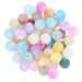 Agat Ognisty Frosted Colorful Kamień Jubilerski gładki kula 6mm