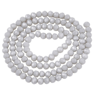 Koraliki Fasetowane Kryształki Szklane Rondelle Szary 3.8x3mm