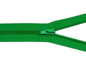 Zamek suwak błyskawiczny spiralny 5' do torebki rozdzielczy auto lock do makramy zielony jasny 25cm 5szt