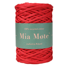 Mia Mote™ ByBag Line Sznurek Poliestrowy płaski bez rdzenia czerwony 5mm