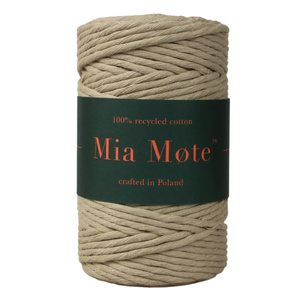 Mia Mote™ Classic Line Sznurek bawełniany skręcany do makramy 5mm moonstone