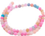 Agat Ognisty Frosted Colorful Kamień Jubilerski gładki kula 6mm