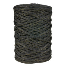 Mia Mote™ ByBag Line Lurex Sznurek Poliestrowy płaski bez rdzenia Czarny ze Złotą nitką 5mm