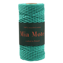 Mia Mote™ Petit Line Sznurek pleciony bawełniany 2mm Malachite Green