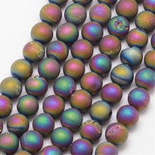 Agat Druzy Violet Grade A Kamień Jubilerski kula 6mm