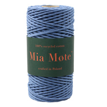 Mia Mote™ Petit Line Sznurek pleciony bawełniany 2mm Lapis Lazuli