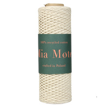 Mia Mote™ / Kordonek / do szydełkowania / Naturalny Jasny beż / 3 x100g