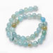 Agat Ognisty Crackle Light Blue Kamień Jubilerski gładki kula 6mm