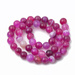 Agat Pasiasty Violet Red Kamień Jubilerski gładki kula 6mm