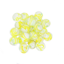 Koraliki Szkło Lampwork Kula żółty 14mm