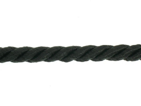 Sznur sznurek ozdobny skręcany czarny 7mm