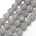Agat Ognisty Frosted Light Grey Kamień Jubilerski gładki kula 6mm