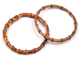 Ucha bambusowe obręcz do makramy torebki 15cm