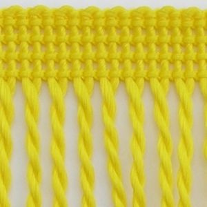 Frędzle Chwosty Na Taśmie Skręcane Żółty 60mm 25m