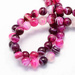 Agat Pasiasty Merium Violet Red Kamień Jubilerski gładki kula 6mm