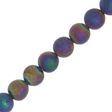 Agat Druzy Violet Grade A Kamień Jubilerski kula 6mm