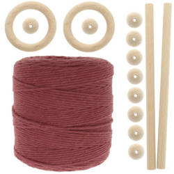 Zestaw do makramy dla początkujących 2mm 150m z akcesoriami