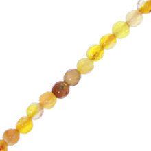 Agat Dark Orange Kamień Jubilerski Fasetowany kula 4mm