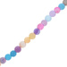 Agat Ognisty Frosted Colorful Kamień Jubilerski gładki kula 6mm