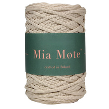 Mia Mote™ ByBag Line  OUTLET CUT  Sznurek Poliestrowy płaski bez rdzenia beżowy jasny 3mm