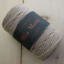 Mia Mote™ Classic Line Sznurek bawełniany skręcany do makramy 3mm light moonstone