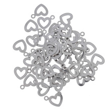 Zawieszka Stal Chirurgiczna Serce 14.5x10.5 mm 5szt