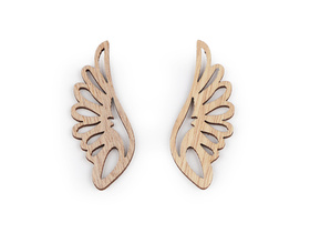 Drewniane scrapki skrzydła skrzydełka ażurowe obłe do dekoracji aniołków