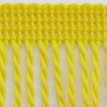 Frędzle Chwosty Na Taśmie Skręcane Żółty 60mm 1m