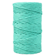 Mia Mote™ Classic Line Sznurek bawełniany skręcany do makramy 2mm Malachite Green