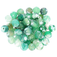 Agat Ognisty Sea Green Kamień Jubilerski Fasetowany kula 6mm
