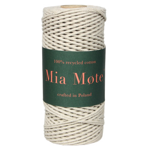 Mia Mote™ Petit Line Sznurek pleciony bawełniany 2mm Light Moonstone