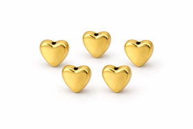 Kamień Jubilerski Hematyt Non-Magnetic Old Gold Serduszko 6x6mm