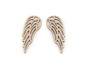 Drewniane scrapki skrzydła skrzydełka ażurowe Aniołki do dekoracji aniołków 21x55mm