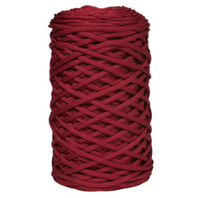 Mia Mote™ ByBag Line Sznurek Poliestrowy matowy płaski bez rdzenia ciemny bordowy wino 3mm