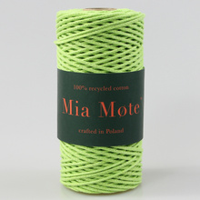 Mia Mote™ Petit Line Sznurek pleciony bawełniany 2mm Lime Quartz